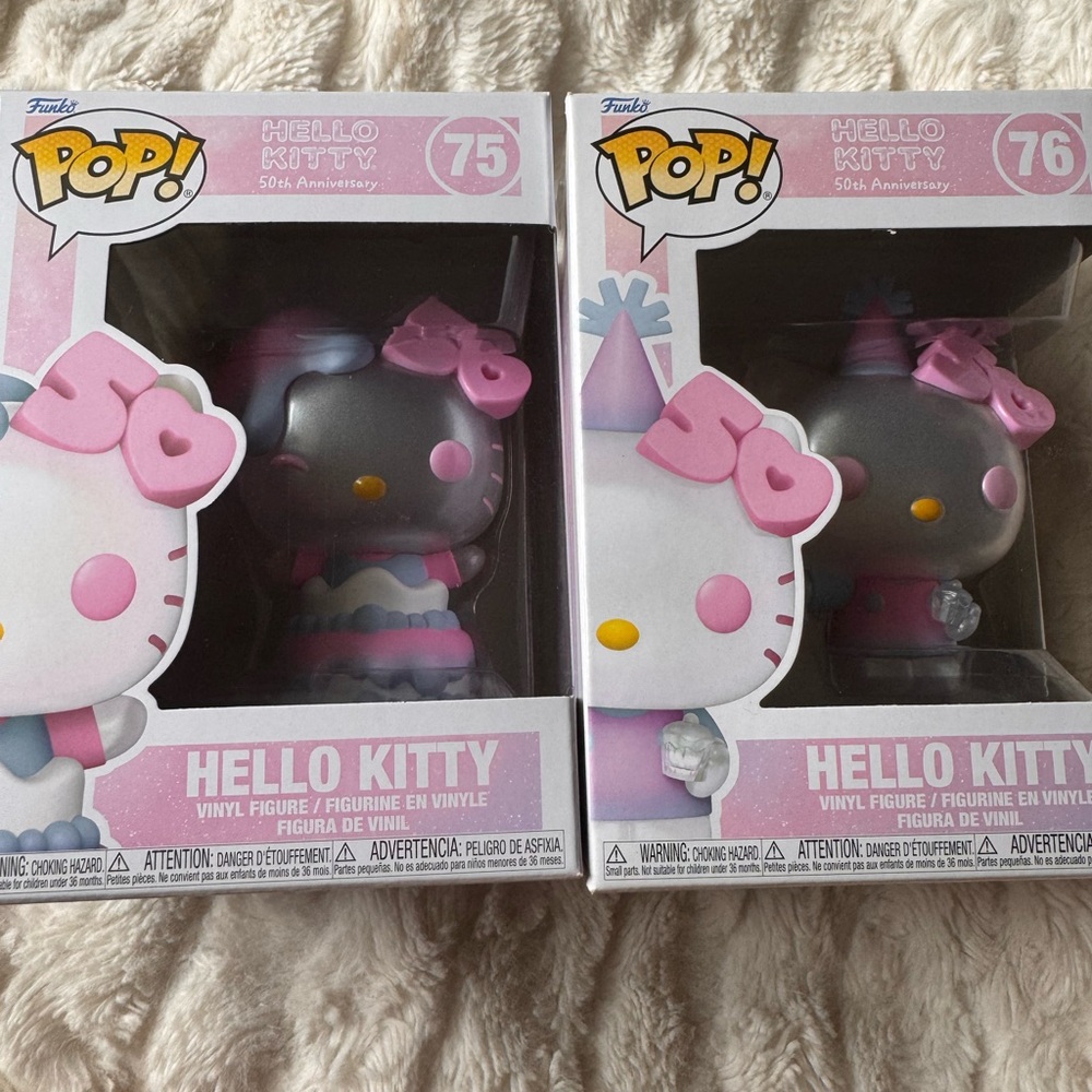 Funko Hello Kitty 50th Anniversary Pink and White Figures